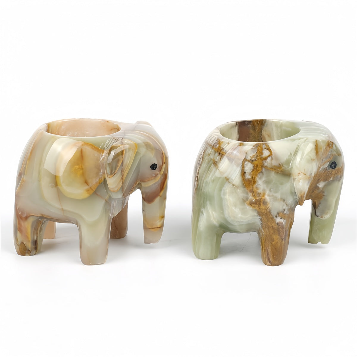 Marble Elephant Incense & Candle Holder – Decorative Tabletop Ornament