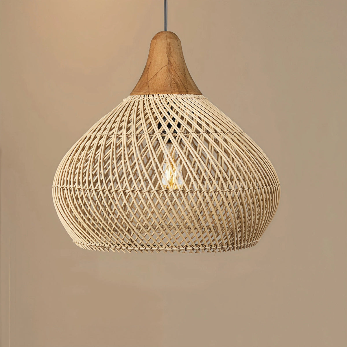 Rattan Pendant Light | Vintage Wabi-Sabi Style