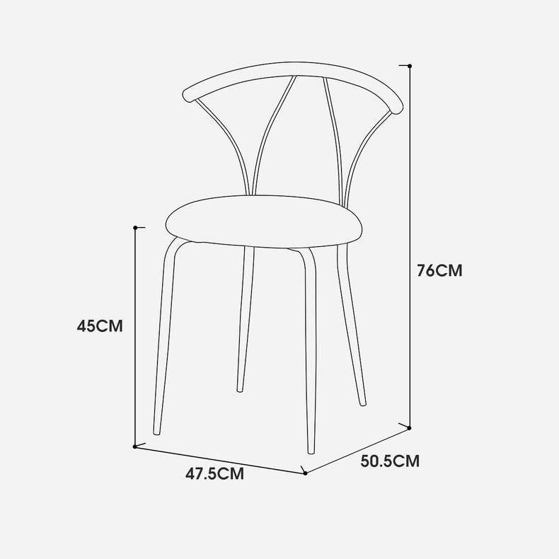 Upholstered Dining Chair - Vintage Designer Stainless Steel Seat for Comfort