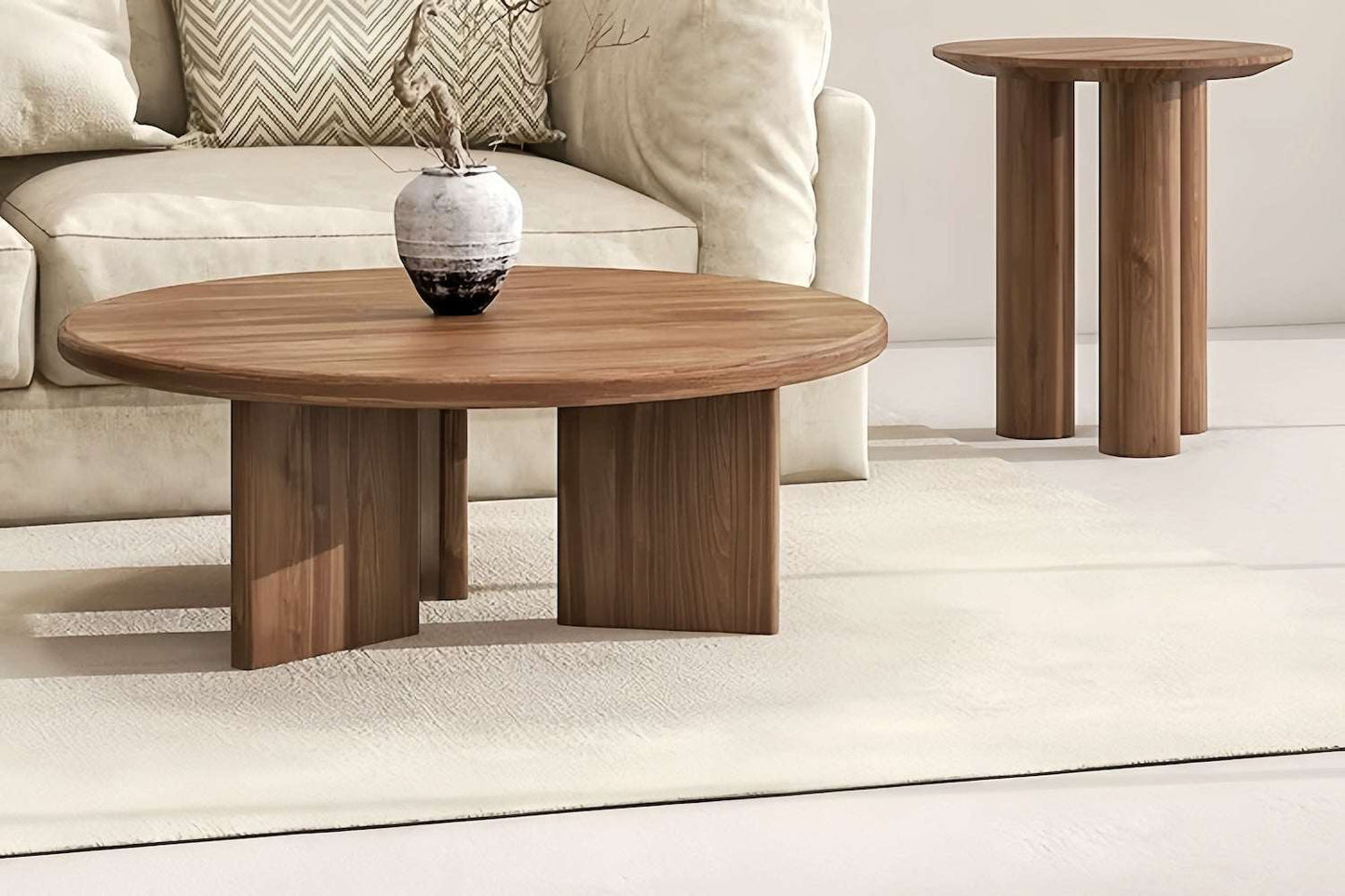 Wabi Sabi Solid Wood Coffee Table: The Perfect Tea Table for Rustic, Tranquil Home Setups