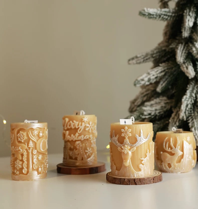 Pearlescent 3D Pillar Scented Candle Gift Box