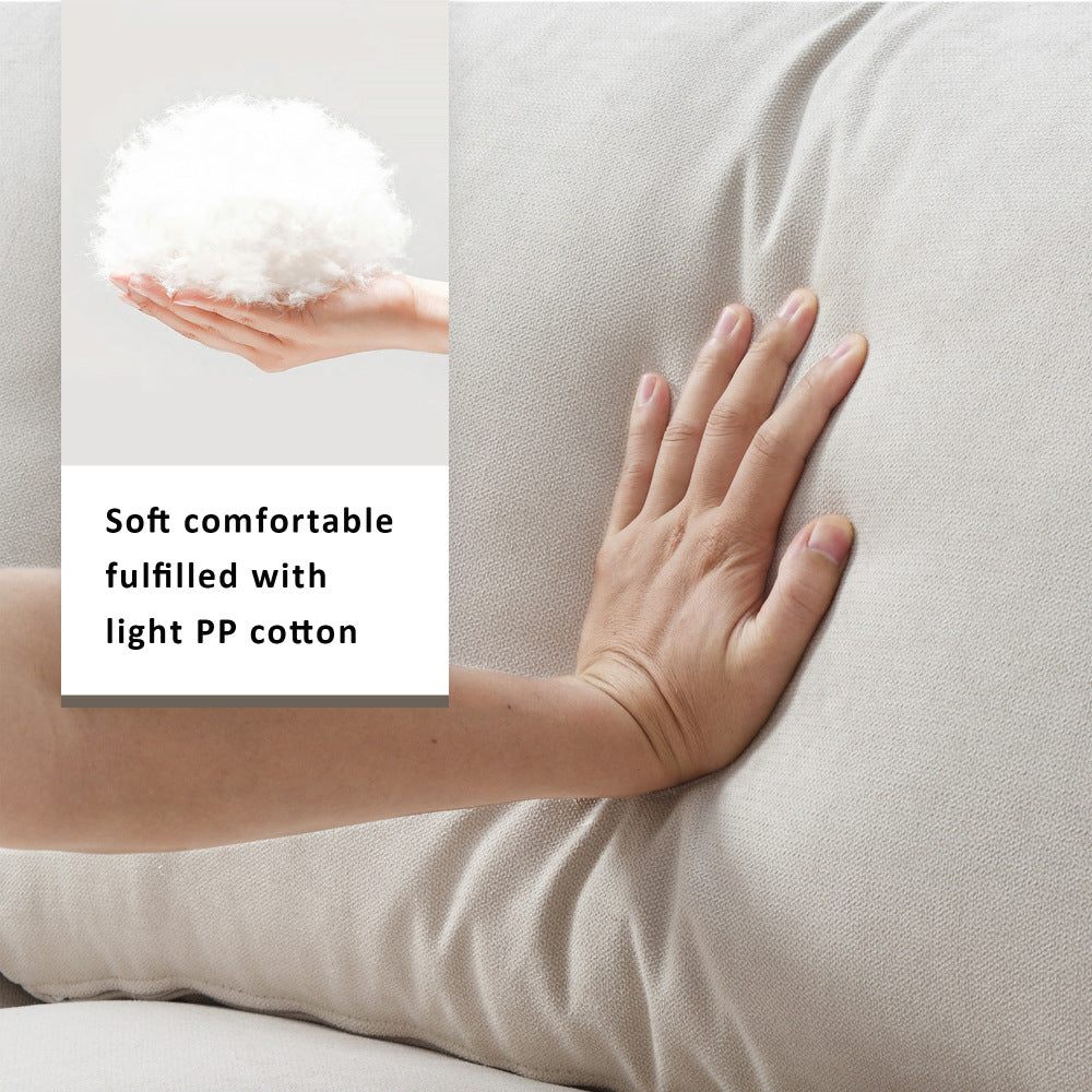 Modern Sectional Sofa with Convertible Ottoman - 3 Seat Couch with 2 Free Pillows