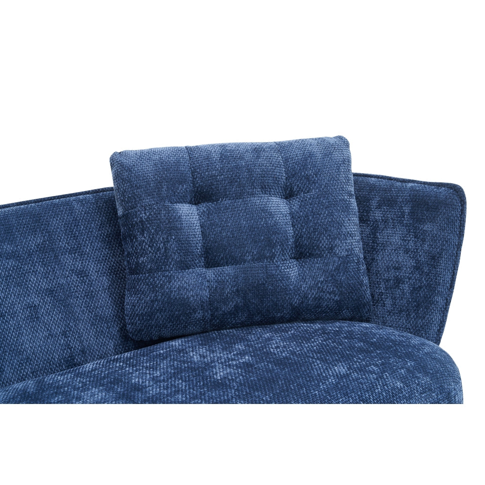 Polyester Fiber Sofa Loveseat Set with Golden Metal Legs for Any Space