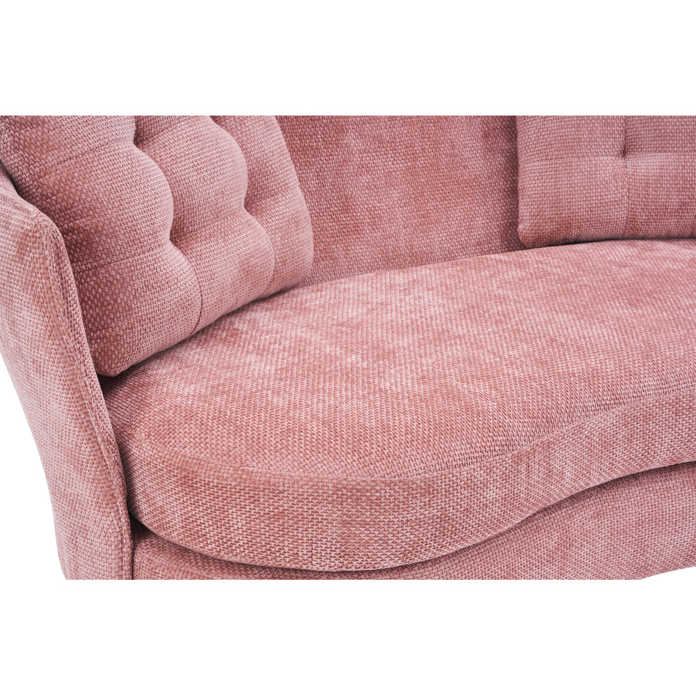 Polyester Fiber Sofa Loveseat Set with Golden Metal Legs for Any Space