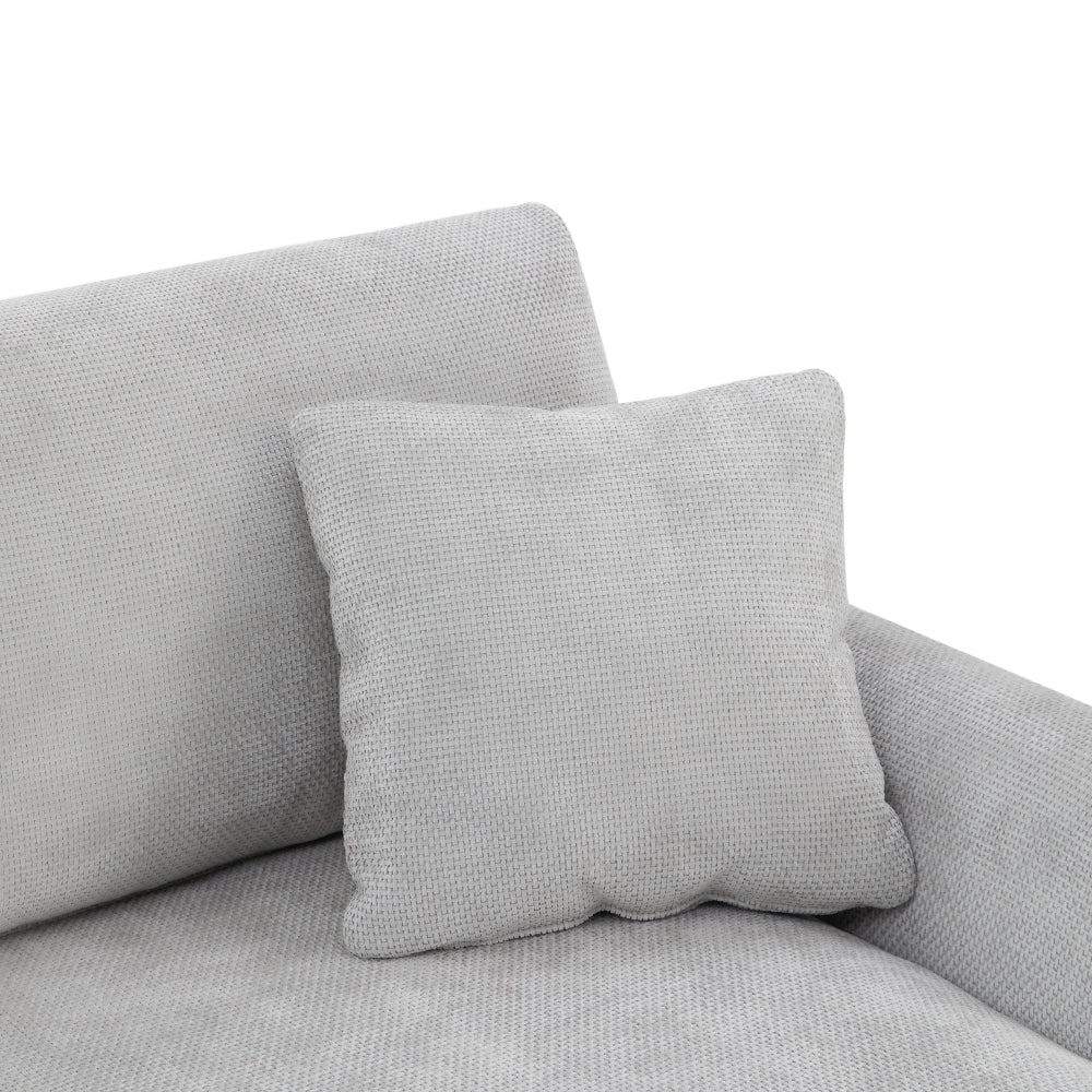 Modern Oversized Sectional: Luxury 5-seat L-shaped Sofa with 2 Free pillows