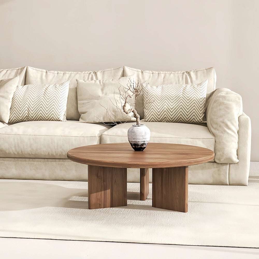 Wabi Sabi Solid Wood Coffee Table: The Perfect Tea Table for Rustic, Tranquil Home Setups