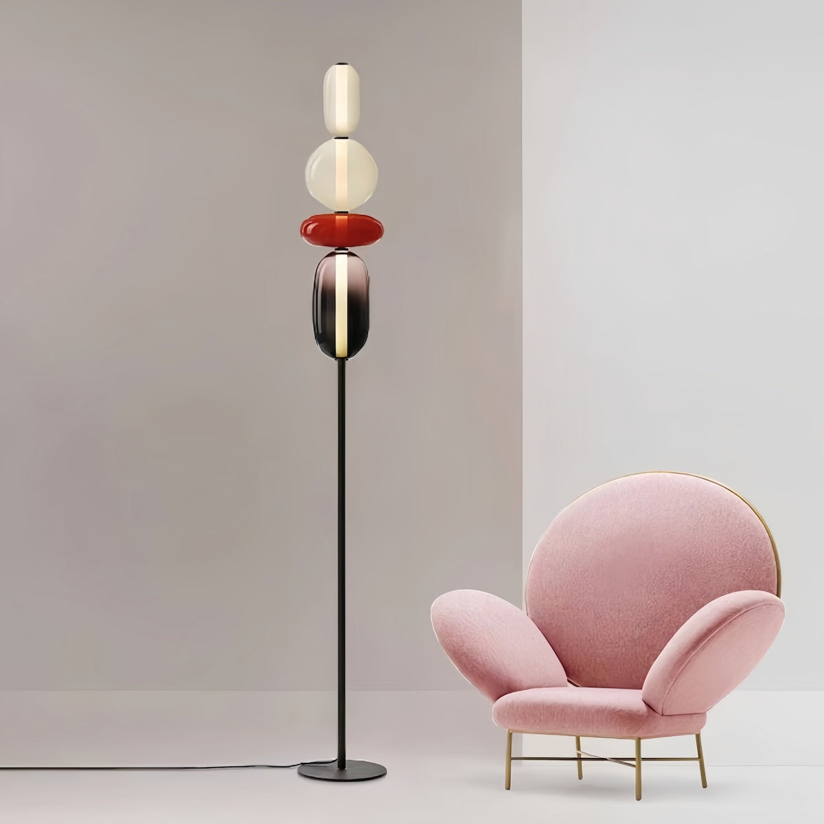 Handcrafted Glass Table Lamp – Elegant & Versatile Lighting for Any Space