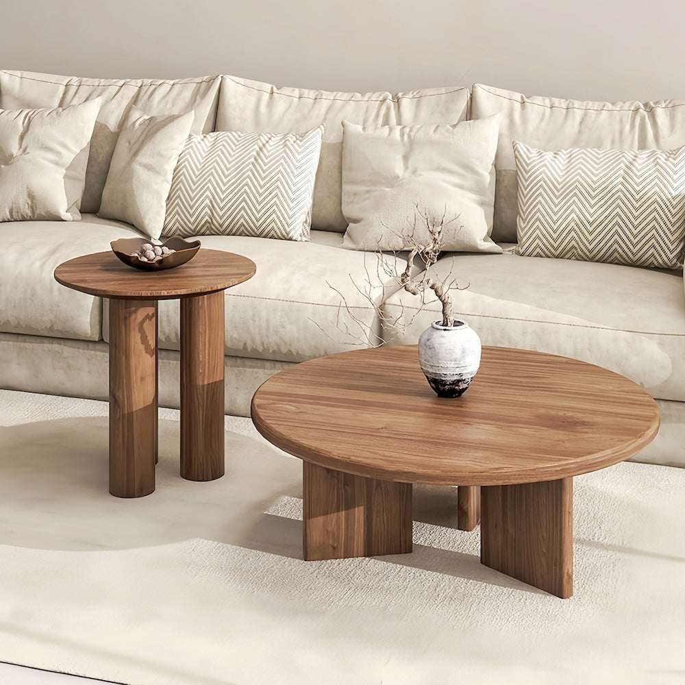 Wabi Sabi Solid Wood Coffee Table: The Perfect Tea Table for Rustic, Tranquil Home Setups