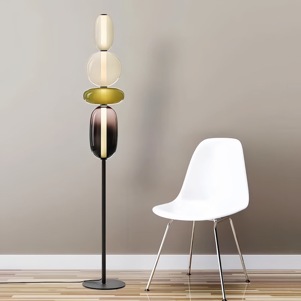Handcrafted Glass Table Lamp – Elegant & Versatile Lighting for Any Space