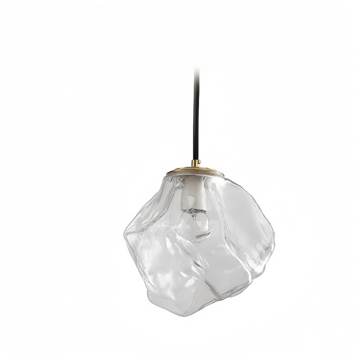 Glass Globe Pendant Light - Minimalist Artistic Hanging Lamp for Dining Room