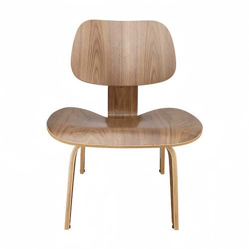 Lounge Chair - Eames Molded Plywood Timeless Log, Walnut, Black - motivodecor.com