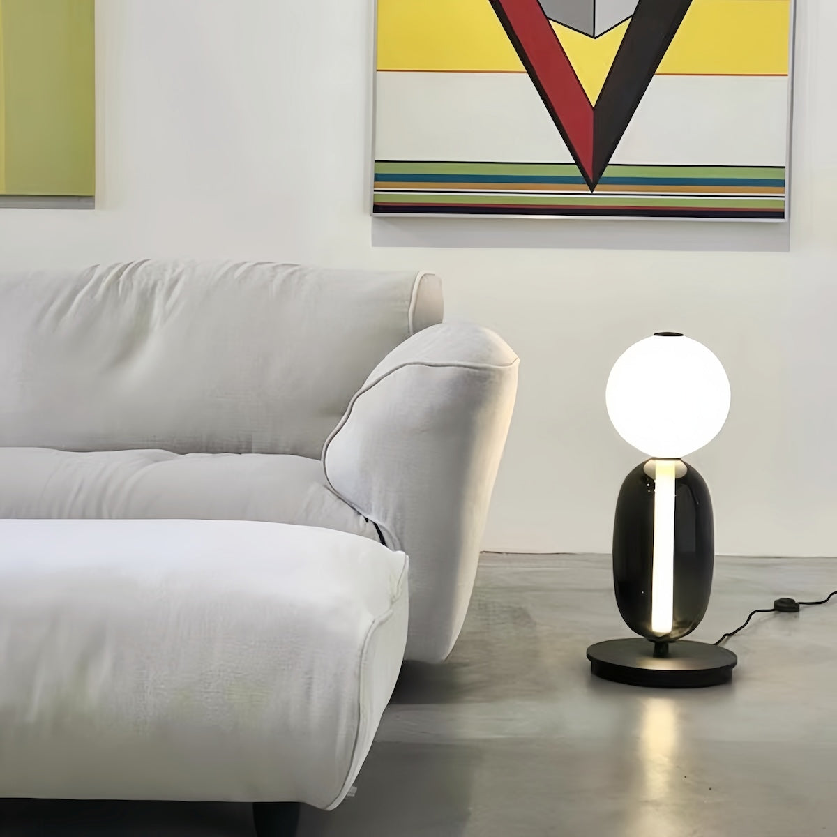 Handcrafted Glass Table Lamp – Elegant & Versatile Lighting for Any Space