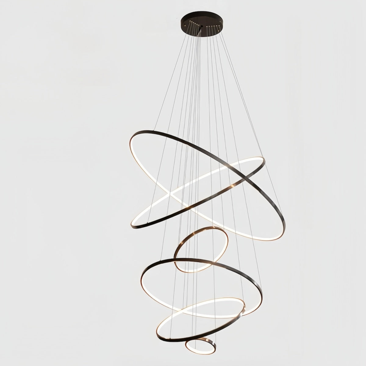 Brass Pendant Light - Modern Ring Pendant Lighting for Living & Dining