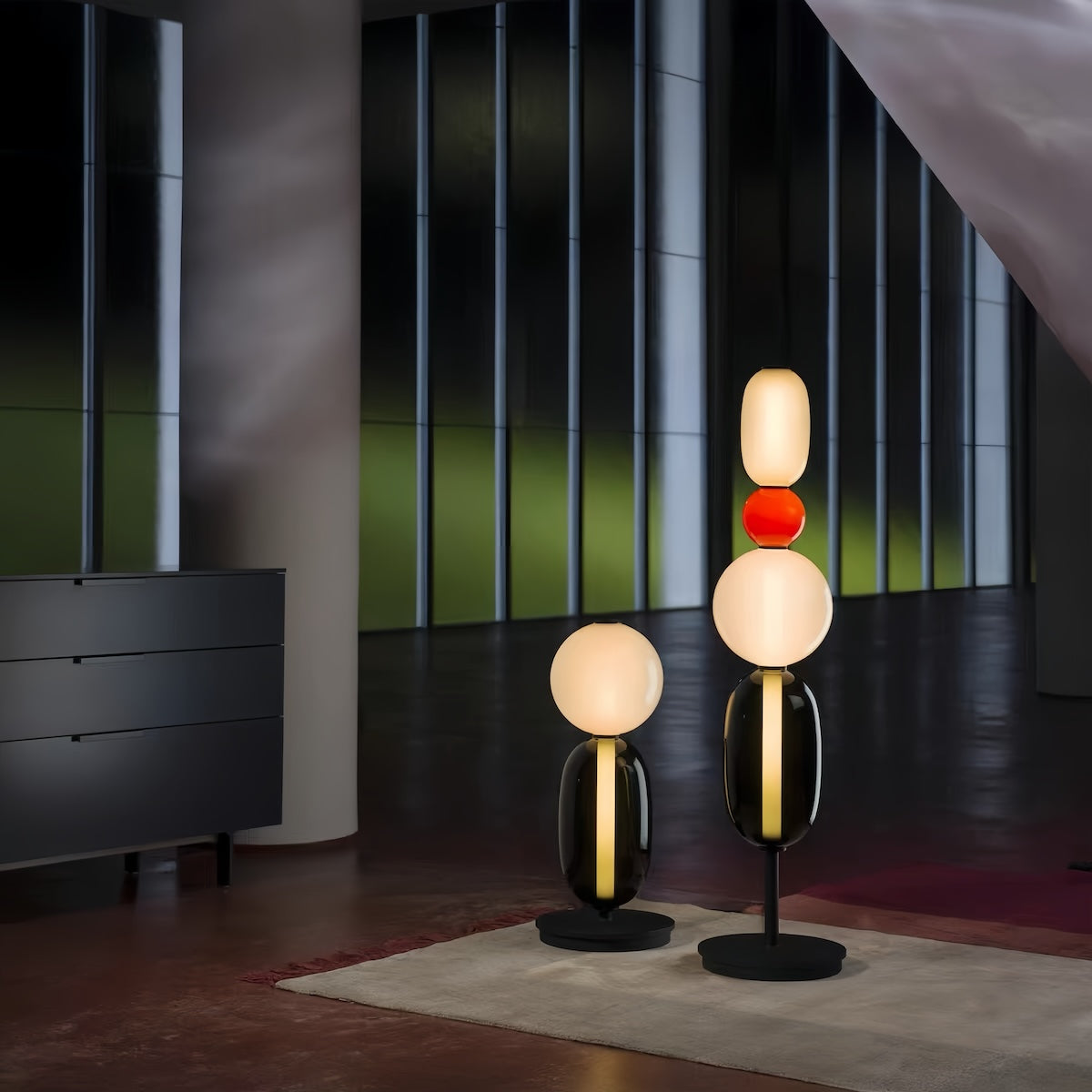 Handcrafted Glass Table Lamp – Elegant & Versatile Lighting for Any Space