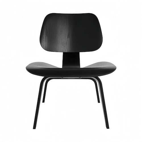 Lounge Chair - Eames Molded Plywood Timeless Log, Walnut, Black - motivodecor.com