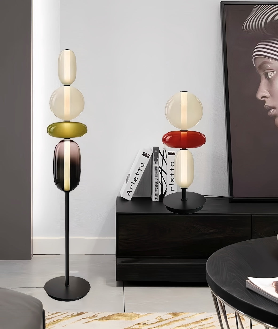 Handcrafted Glass Table Lamp – Elegant & Versatile Lighting for Any Space