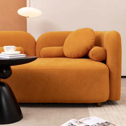 Luxury Chenille Upholstered 3 Seater Sofa for Living Room