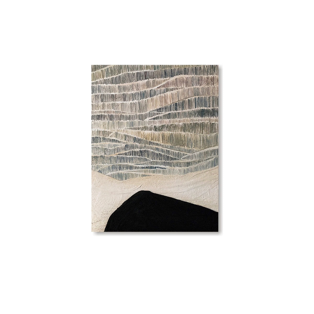 Hand-Painted Oil Painting Wabi-Sabi Abstract Textured Art