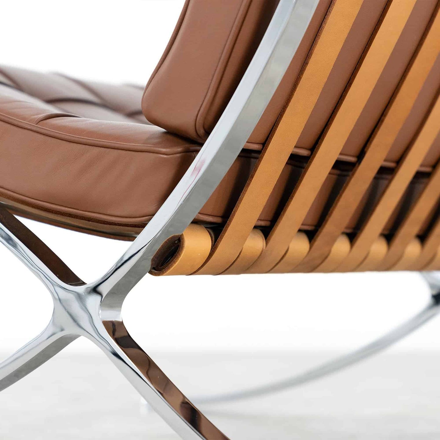 Barcelona Chair with Stool (Premier Version) Replica by Ludwig Mies van der Rohe