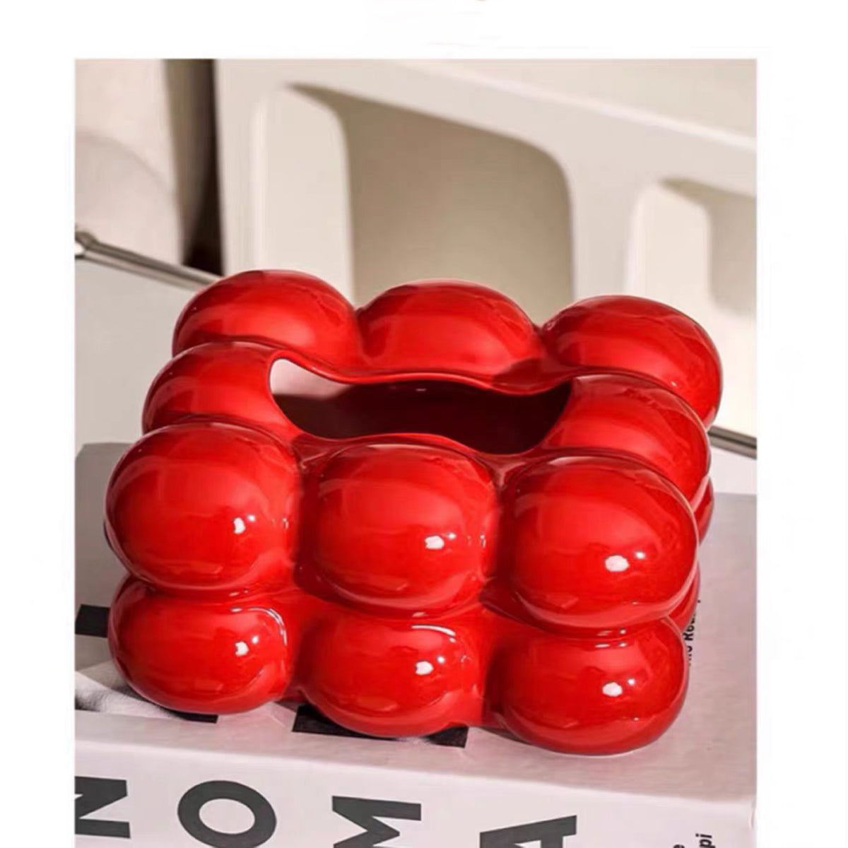 Velvet Ceramic Tissue Box Decor