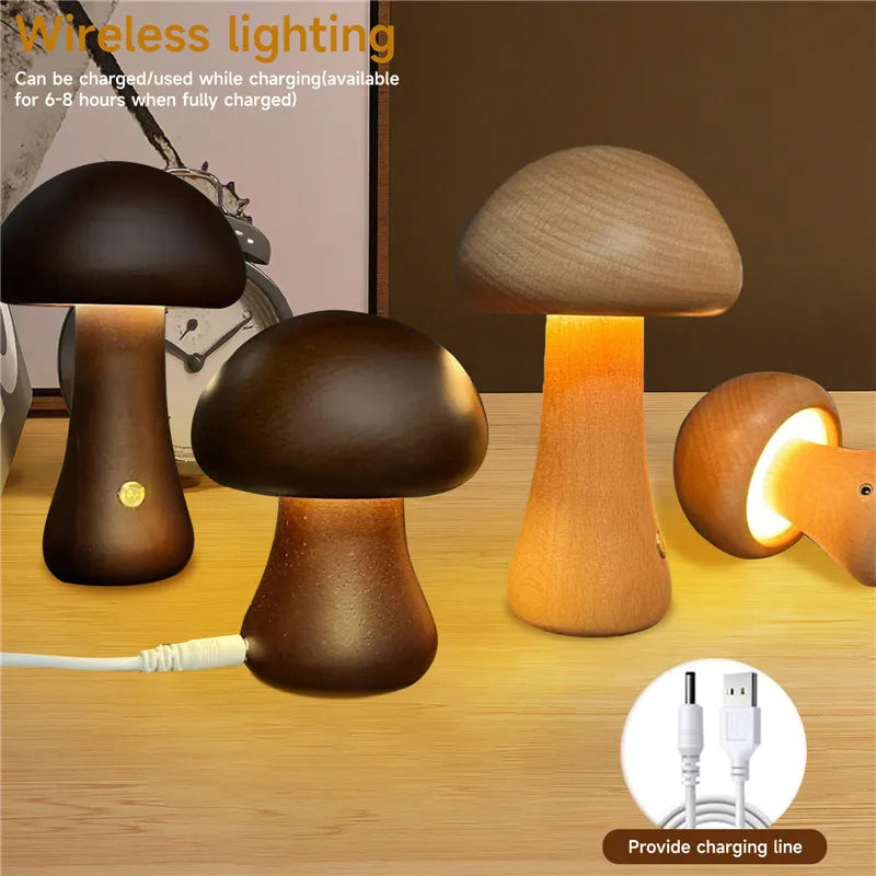 Mushroom Night Light - Cute Table Lamp for Whimsical Decor - motivodecor.com