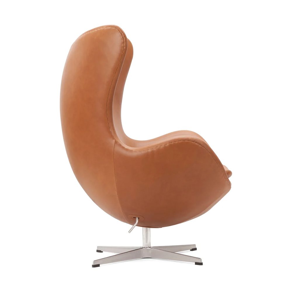 brown egg chair with stool - motivodecor.com