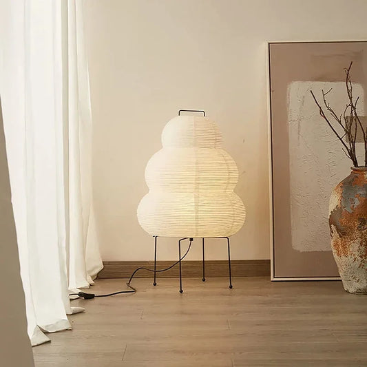 Japanese rice paper floor lamp with unique design for bedroom or living room- motivodecor.com