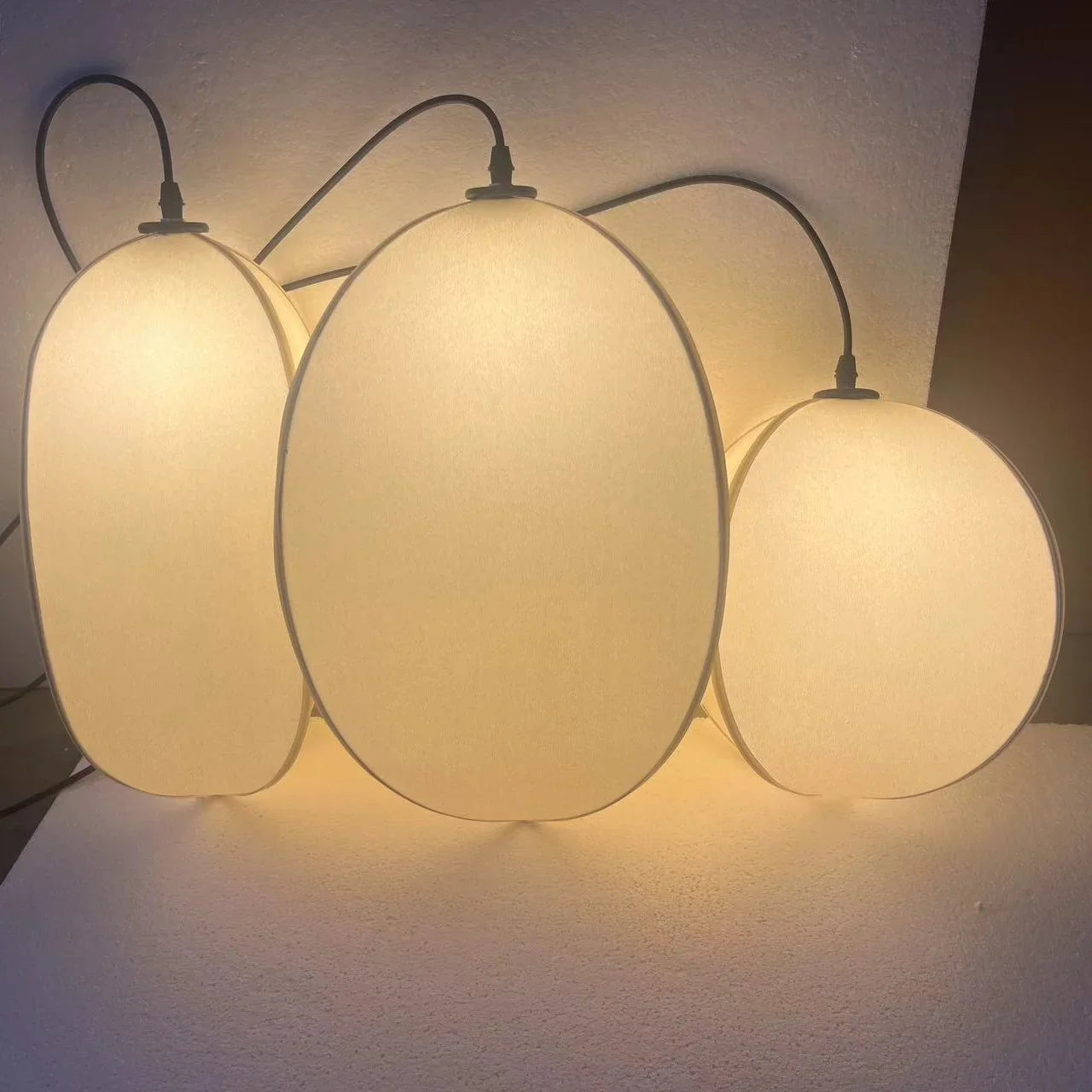 Wabi Sabi Linen Led Pendant Light - Elegant Modern Lighting Fixture