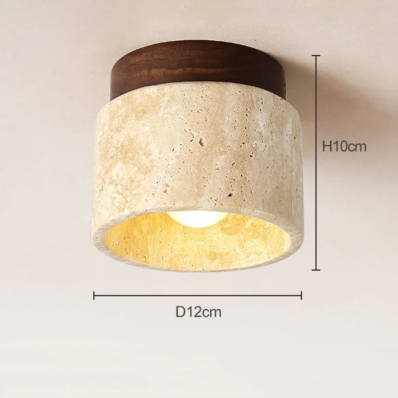 Wabi Sabi Yellow Marble Bedroom Ceiling Light- motivodecor.com
