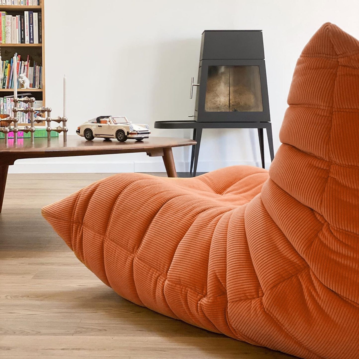 Togo Fireside Chair with Foot Stool - Set of Two