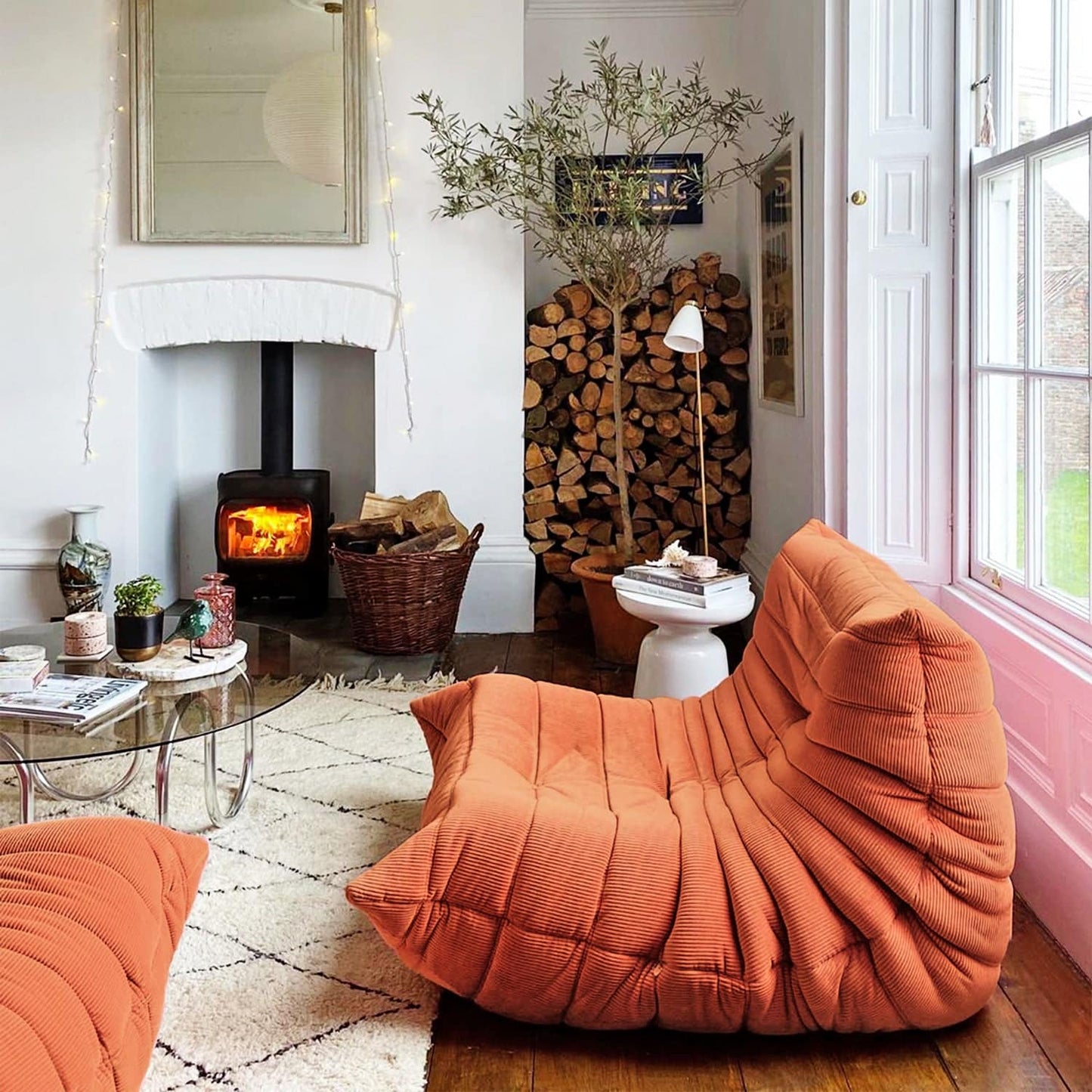 Corduroy Elegance: Cozy Togo Chair for Your Stylish Sanctuary
