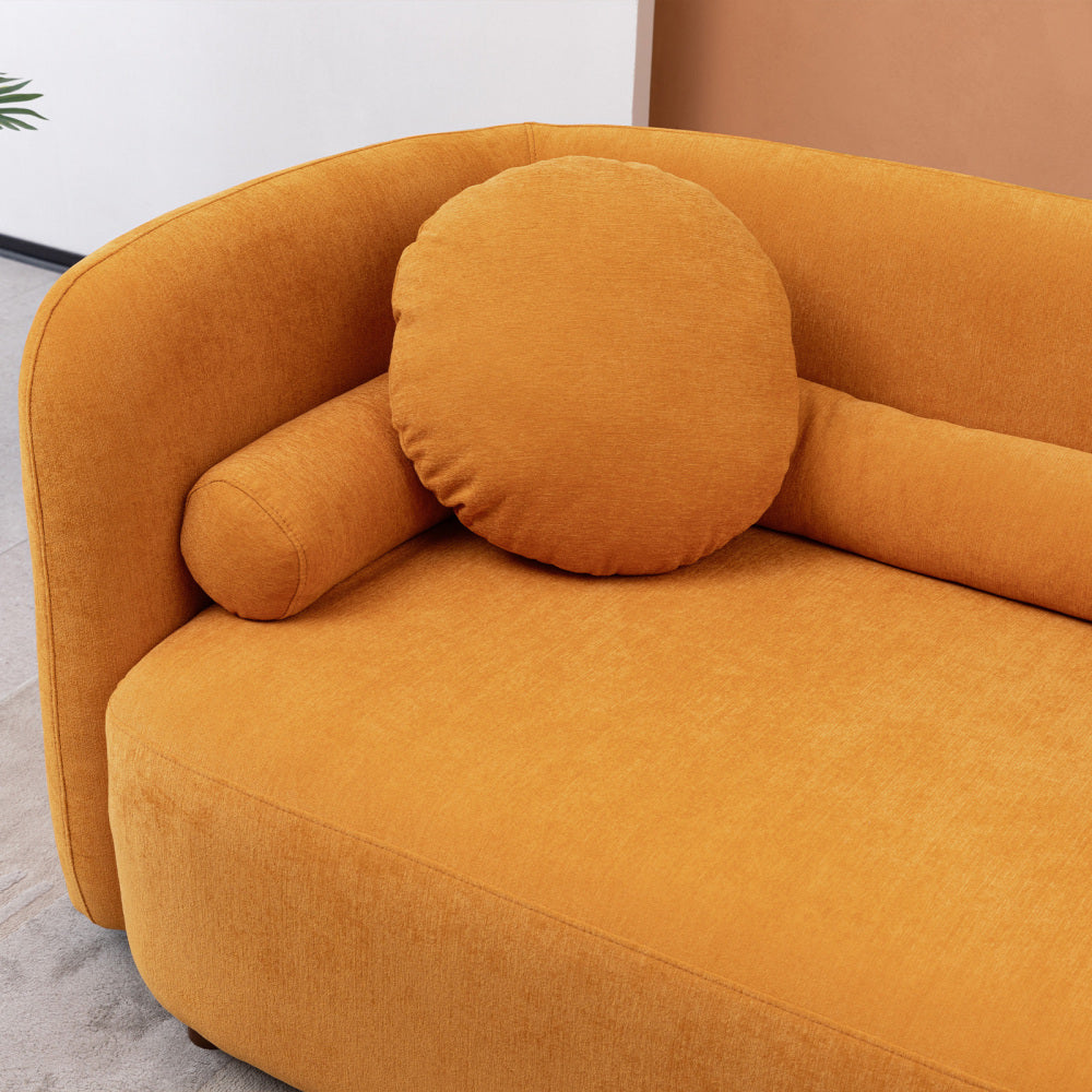 Luxury Chenille Upholstered 3 Seater Sofa for Living Room