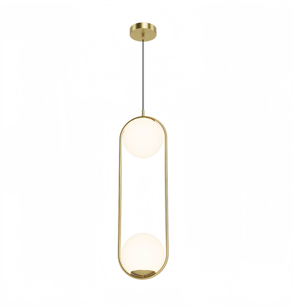 Gold Pendant Light - Elegant Brushed Gold Modern Pendant Lighting