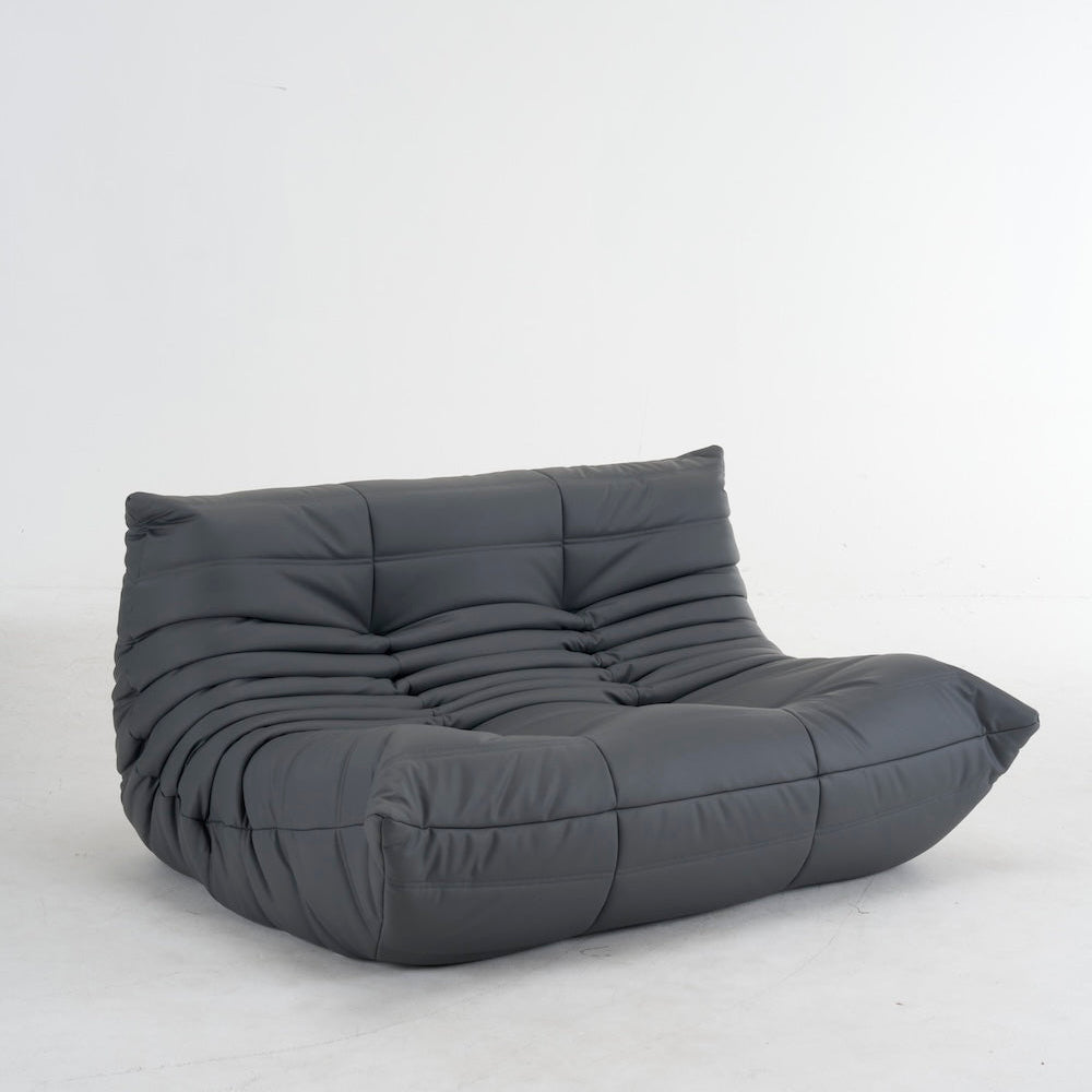 Gray bean bag chair on a white background - motivodecor.com