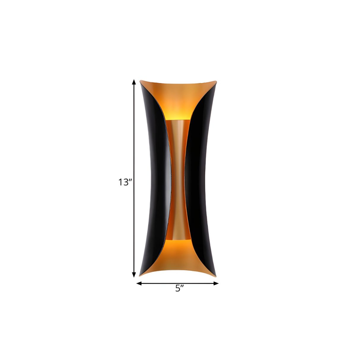 Modern Curl Sconce Light Bulbs Metallic Indoor Wall Lighting