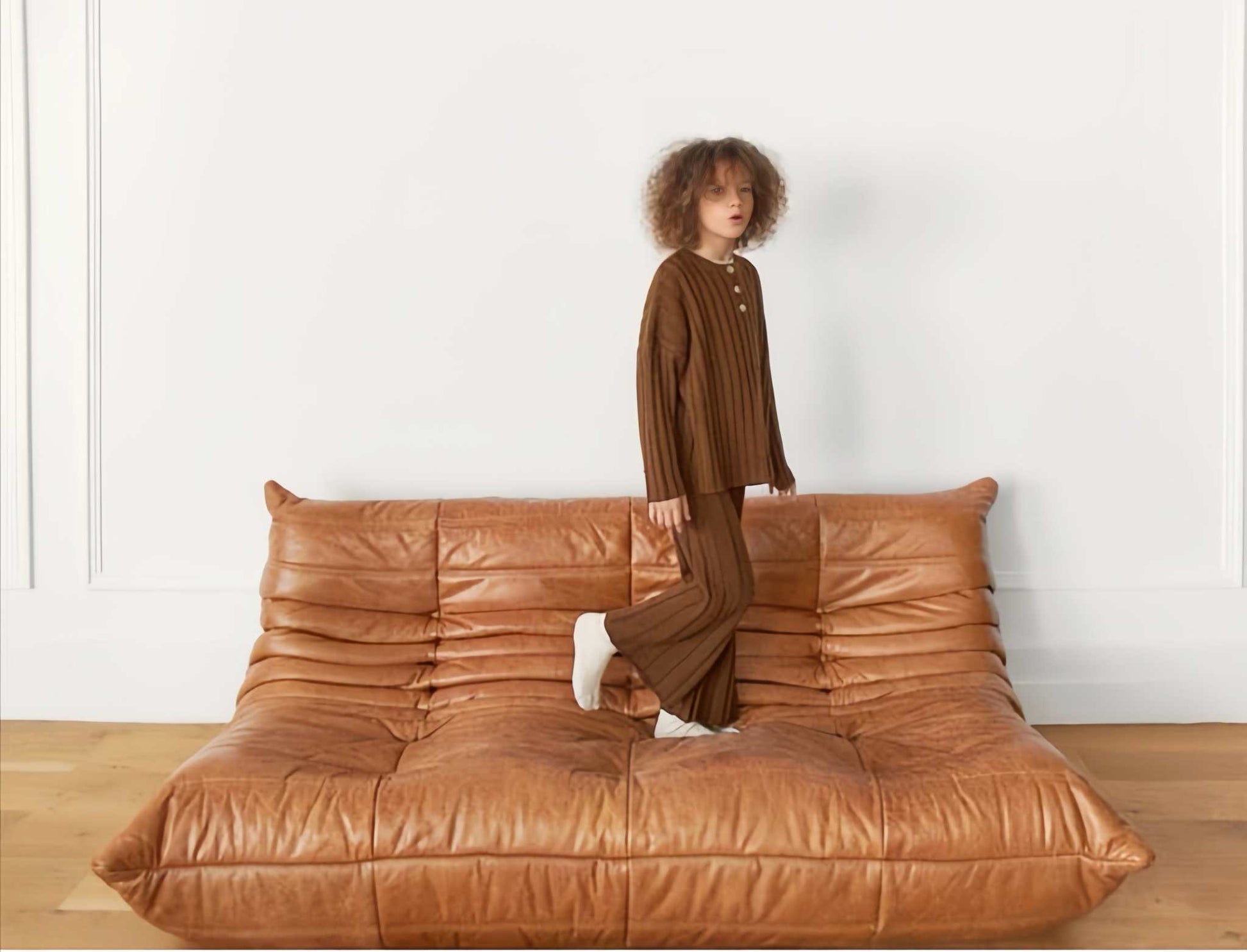 togo 3 seater sofa in brown - motivodecor.com