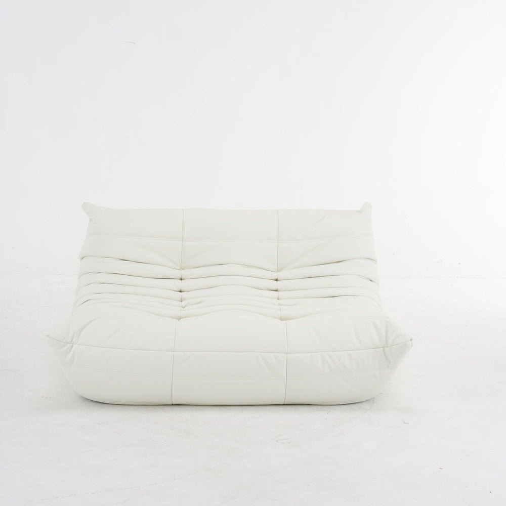 White textured pillow on a white background