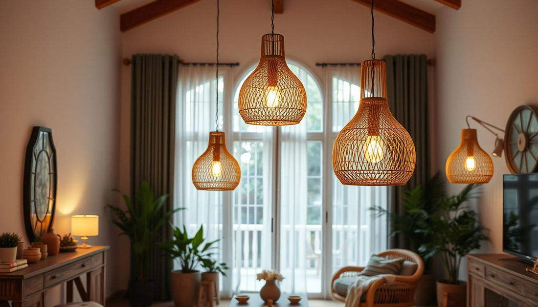 Rattan Pendant Light Selection - Shop With Motivo Decor