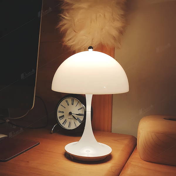 White Mushroom Small Table Lamp