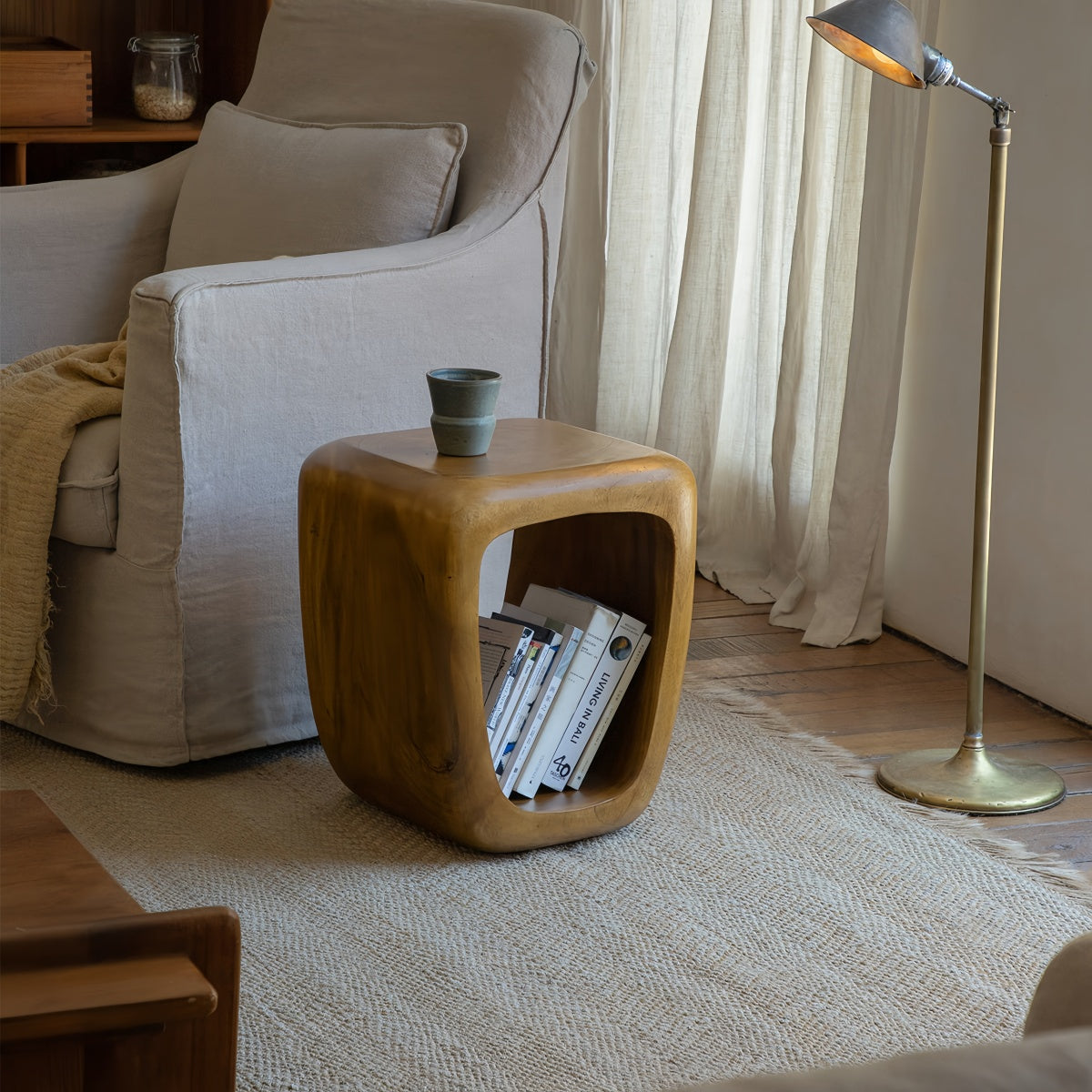 Solid Wood Creative Mid-Century Modern Side Table / Corner Table