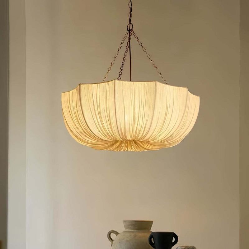 Linen Pendant Lighting - Elegant Vintage Fabric Pendant Light for Interiors