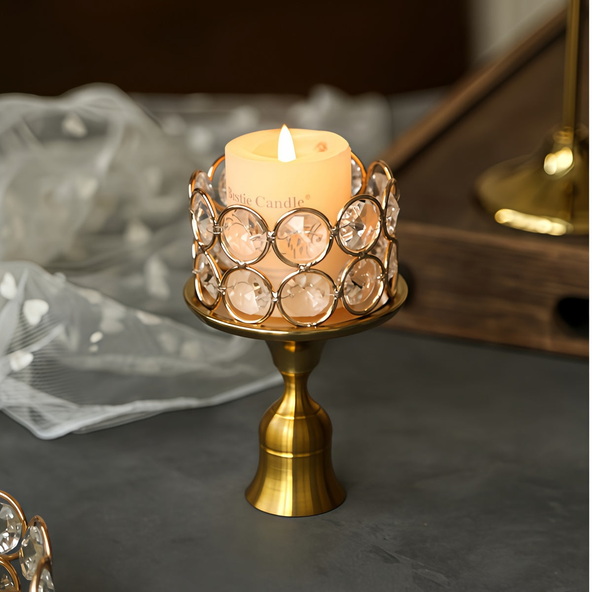Luxurious star-shaped zinc alloy desktop ornament and aromatherapy candle holder in Nordic minimalist style