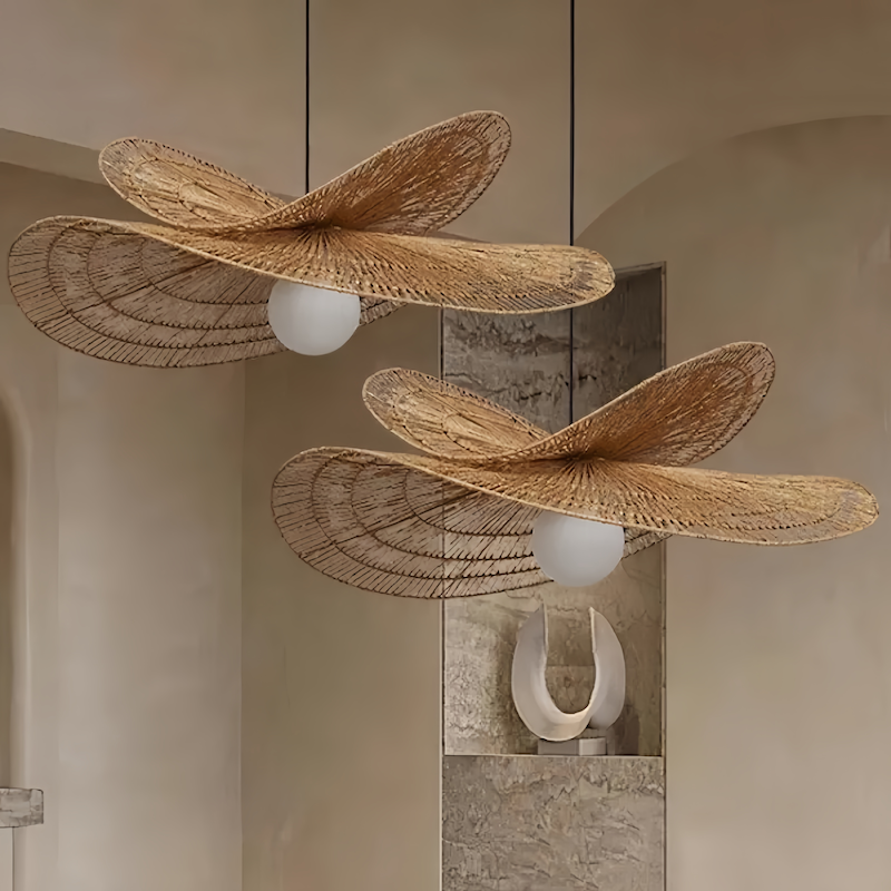 Wabi-Sabi Rattan Pendant Light - Zen Aura for Every Space
