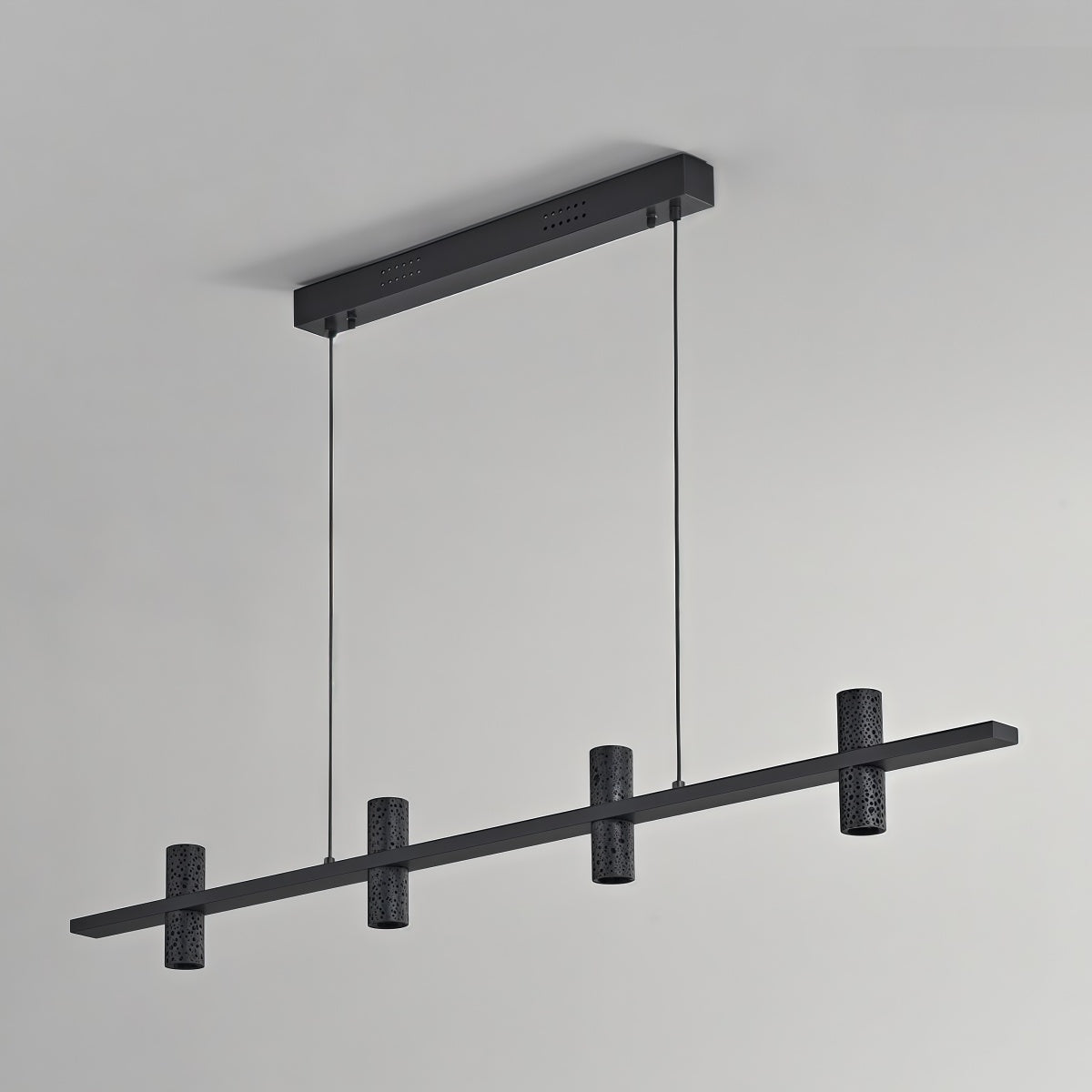 Italian Minimalist Black Travertine Pendant Light for Dining Rooms Studios Studies