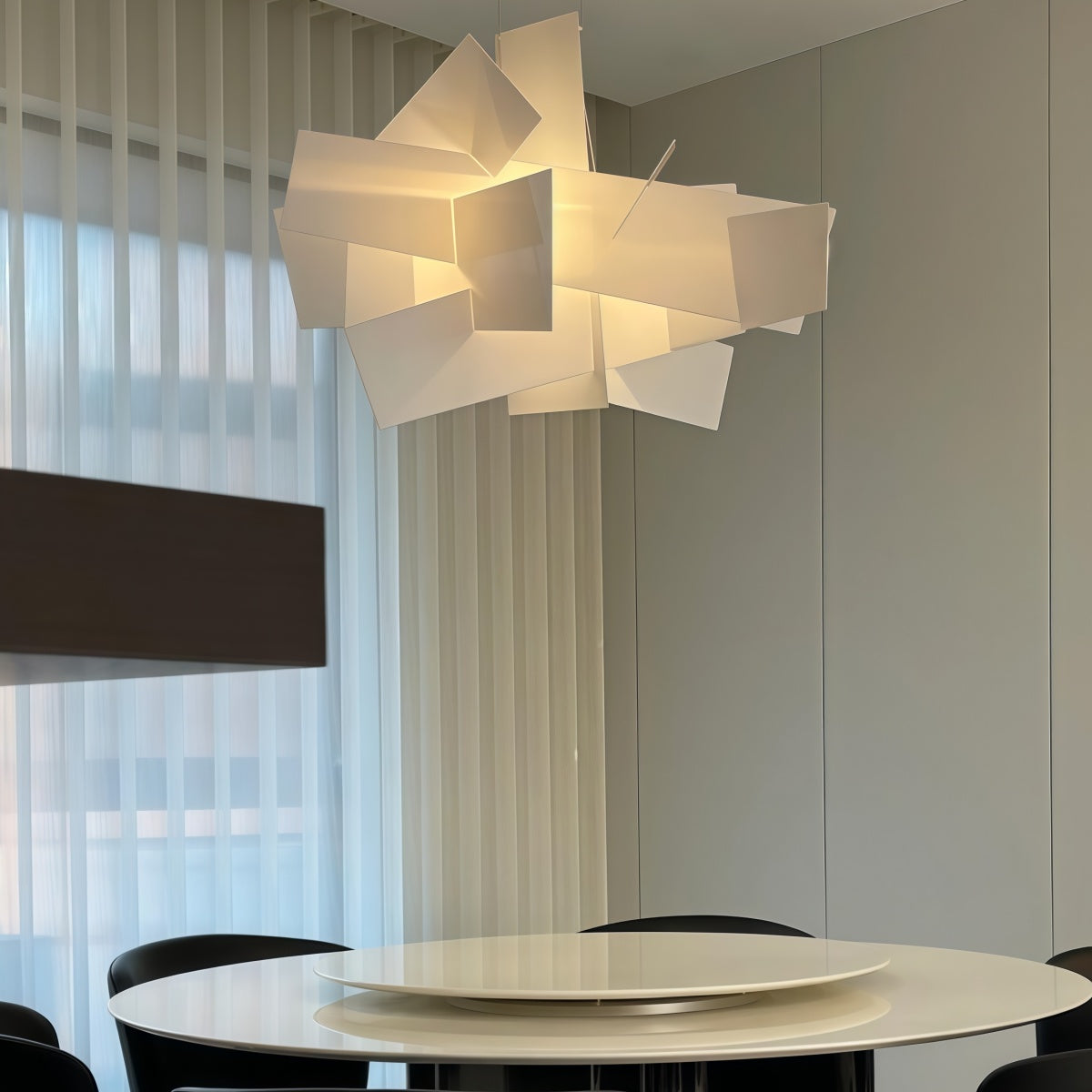 Foyer Chandelier​ | Modern White Stacked Pendant Light For Modern Interiors