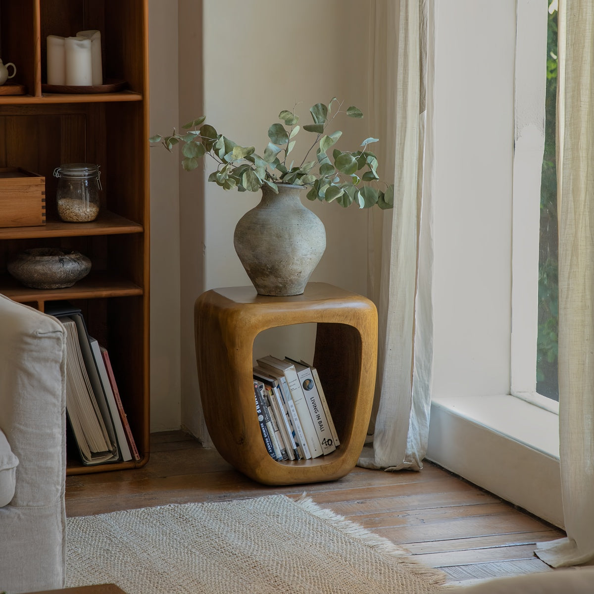 Solid Wood Creative Mid-Century Modern Side Table / Corner Table