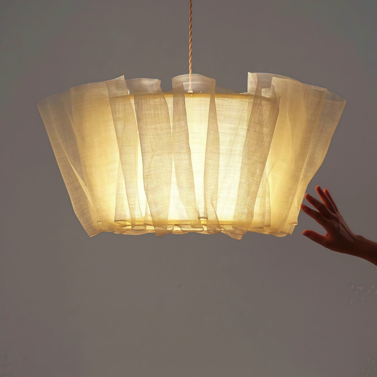 Japanese-Style Nordic Cream-Colored Bedroom Pendant Light