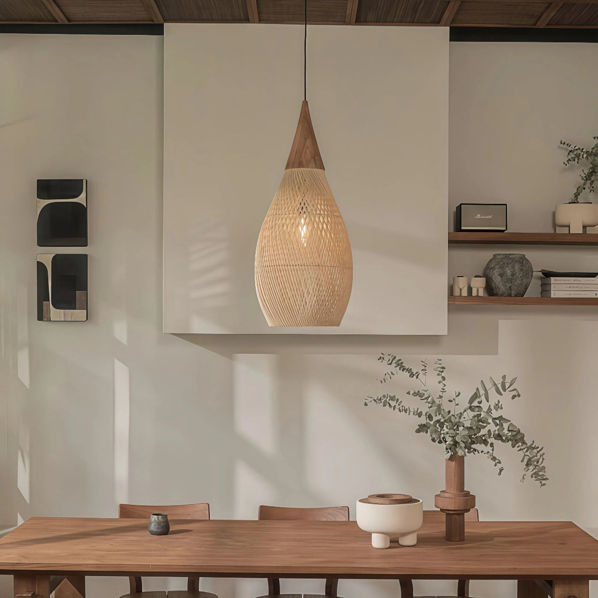 Rattan Pendant Light | Vintage Wabi-Sabi Style