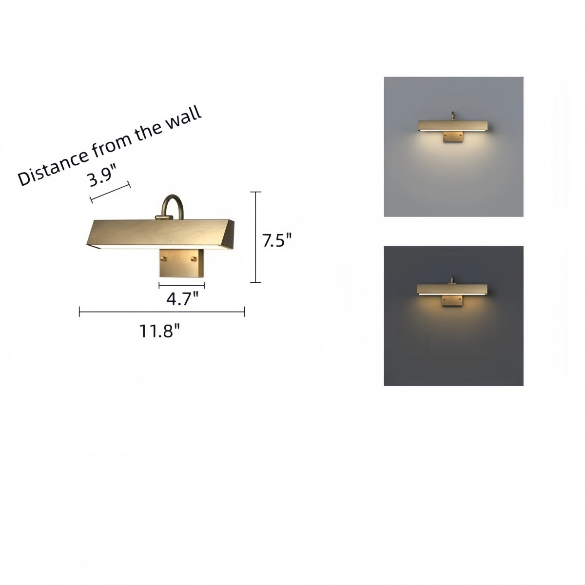 All-Copper Outdoor Waterproof Wall Light—Suitable For Storefront Signage Vanity Mirrors And Artwork Illumination