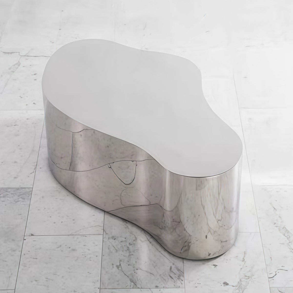 Nordic Minimalist Stainless Steel Island Countertop Creative Irregular-Shaped Display Table